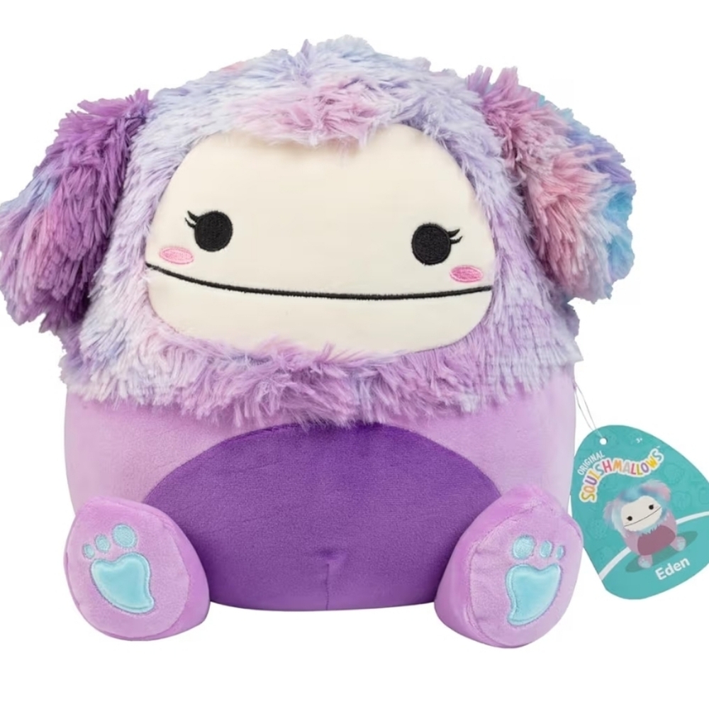 Eden The Purple Bigfoot 8" Squishmallow Plush NEW WITH TAGS